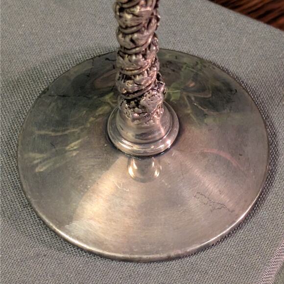 4 Vintage Silver Plated Cordial Dessert Wine Twisted Stem Goblets Falstaff Spain - Picture 7 of 8